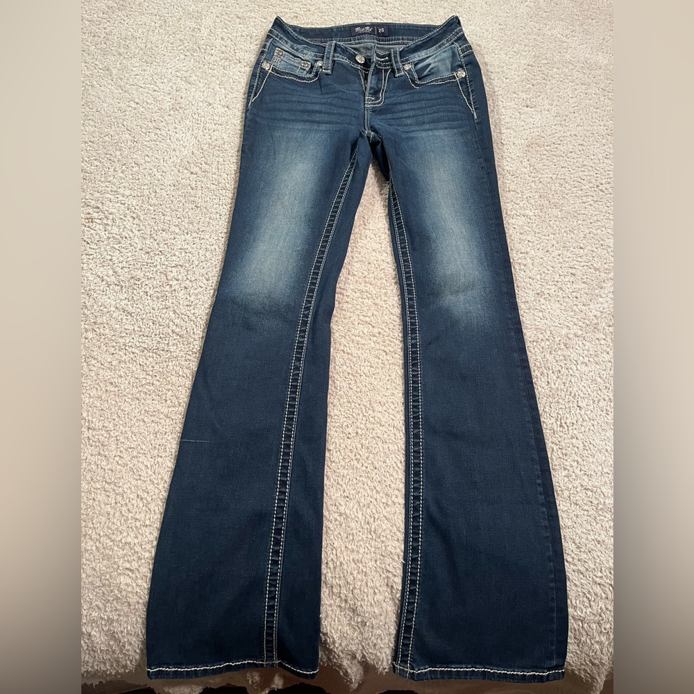 Women’s size 26 Miss Me Blue Flare Wide Leg Jeans